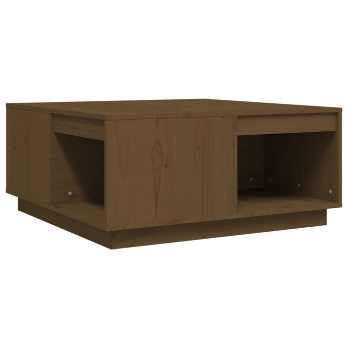 Tavolino da Salotto ambra 80x81x36,5 cm Legno Massello di Pino 814527