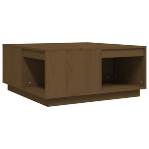 Tavolino da Salotto-Tavolino da soggiorno-Tavolo ambra 80x81x36,5 cm Legno Massello di Pino