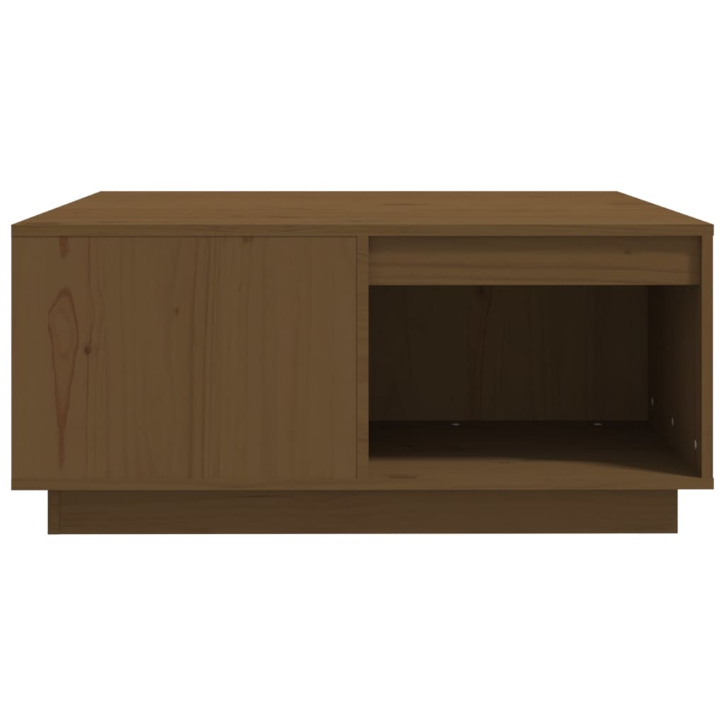 Tavolino da Salotto ambra 80x81x36,5 cm Legno Massello di Pino 814527