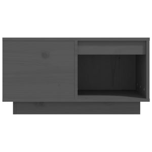 Tavolino da Salotto Nero 60x61x32,5 cm Legno Massello di Pino cod mxl 26430