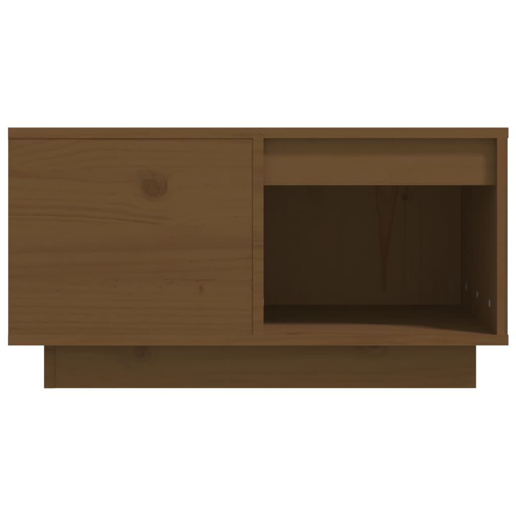 Tavolino da Salotto ambra 60x61x32,5 cm Legno Massello di Pino 814532
