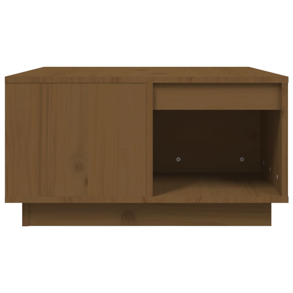 Tavolino da Salotto ambra 60x61x32,5 cm Legno Massello di Pino 814532