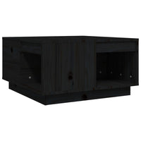 Tavolino da Salotto-Tavolino da soggiorno-Tavolo Nero 60x61x32,5 cm Legno Massello di Pino 961463