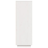 Credenza Bianca 60x40x116,5 cm in Legno Massello di Pino 814535