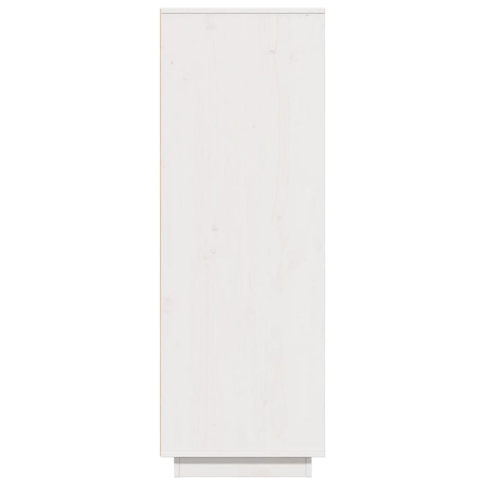 Credenza Bianca 60x40x116,5 cm in Legno Massello di Pino 814535