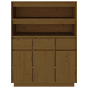 Credenza-Buffet-Armadio da cucina ambra 89x40x116,5 cm in Legno Massello di Pino