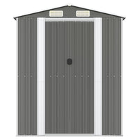 Capanno da Giardino Grigio Chiaro 192x606x223cm Acciaio Zincato 3147443