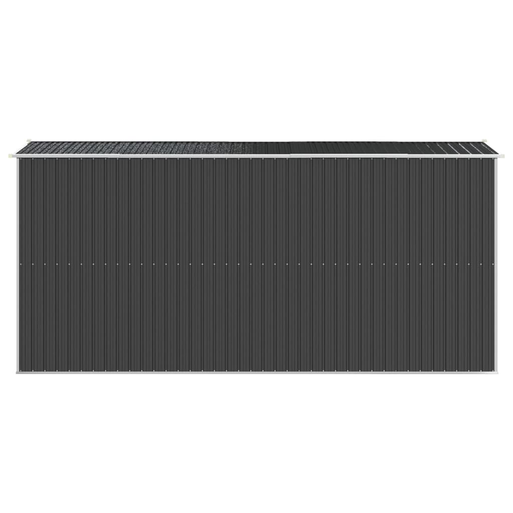 Casetta da giardino casetta ripostiglio casetta da esterno casetta per attrezzi robusta 192 x 440 x 223 cm acciaio zincato antracite 02_0022199