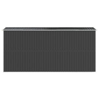 Casetta da giardino casetta ripostiglio casetta da esterno casetta per attrezzi robusta 192 x 440 x 223 cm acciaio zincato antracite 02_0022199