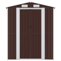 Capanno da Giardino Marrone Scuro 192x191x223cm Acciaio Zincato cod mxl 49092