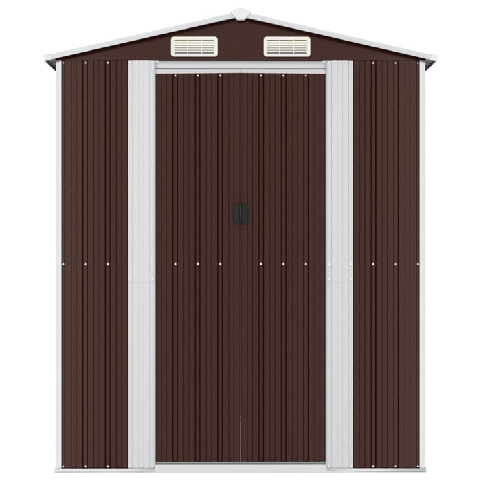 Capanno da Giardino Marrone Scuro 192x191x223cm Acciaio Zincato cod mxl 49092