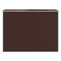 Capanno da Giardino Marrone Scuro 192x274x223cm Acciaio Zincato cod mxl 65848