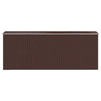 Capanno da Giardino Marrone Scuro 192x523x223cm Acciaio Zincato 3147464
