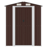 Capanno da Giardino Marrone Scuro 192x689x223cm Acciaio Zincato 3147466