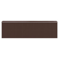 Capanno da Giardino Marrone Scuro 192x689x223cm Acciaio Zincato 3147466