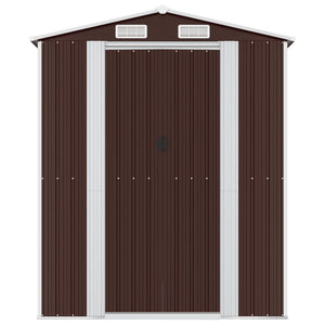 Capanno da Giardino Marrone Scuro 192x855x223cm Acciaio Zincato 3147468