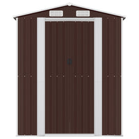 Capanno da Giardino Marrone Scuro 192x855x223cm Acciaio Zincato cod mxl 45239