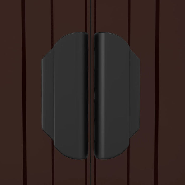 Capanno da Giardino Marrone Scuro 192x855x223cm Acciaio Zincato 3147468