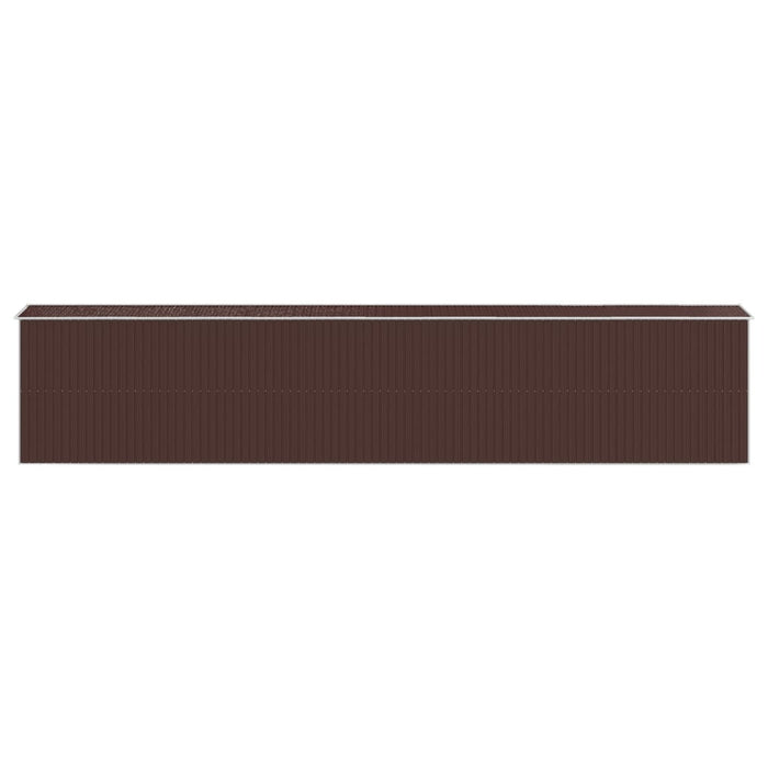 Capanno Giardino Marrone Scuro 192x1021x223 cm Acciaio Zincato 3147470