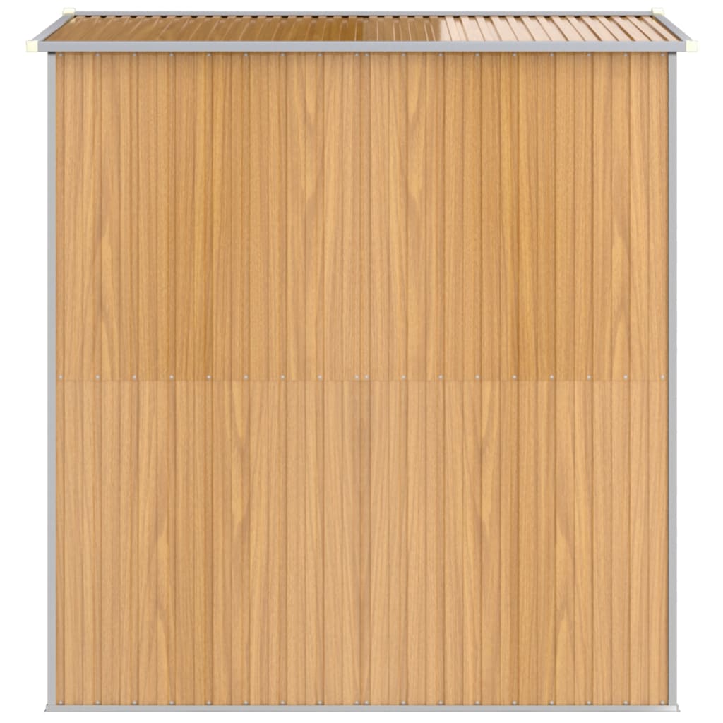 Capanno Giardino-Casetta da Giardino Marrone Chiaro 192x191x223 cm Acciaio Zincato