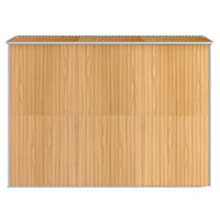 Casetta da giardino Capannone per cabina Capannone per la casa Capannone per esterni Capannone per attrezzi Robusto Trasparente 192 x 274 x 223 cm Acciaio zincato Marrone 02_0022303