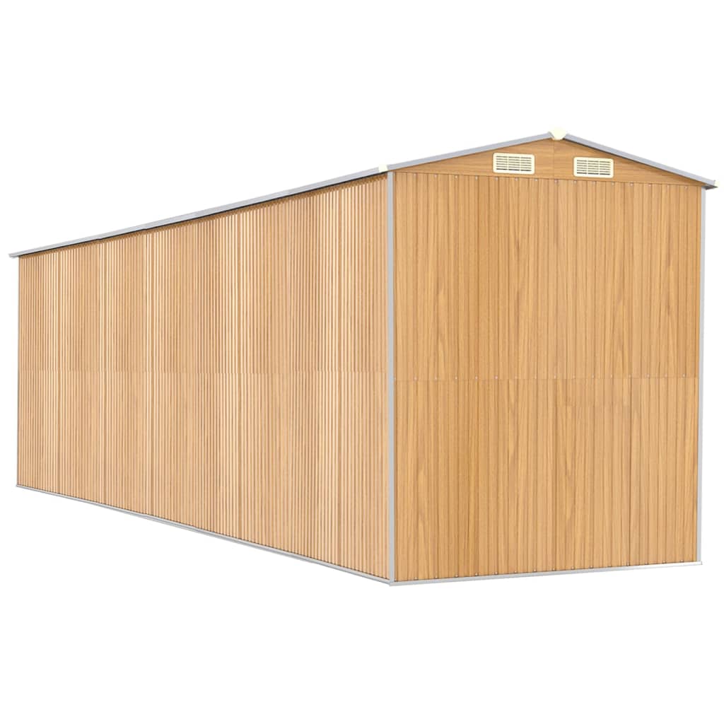 Capanno Giardino Marrone Chiaro 192x689x223 cm Acciaio Zincato cod mxl 65840