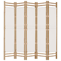 Divisorio Ambienti 5 Pannelli-Set di 5 pannelli Paravento Pieghevole 200 cm Bambﾨﾴ e Tela