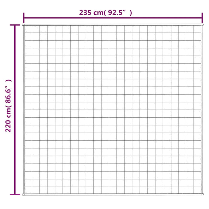 Coperta Ponderata Grigia 220x235 cm 11 kg Tessuto 350728