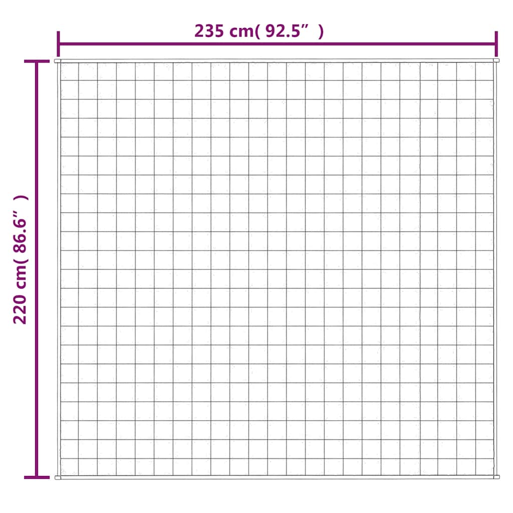 Coperta Ponderata Grigia 220x235 cm 15 kg Tessuto 350729
