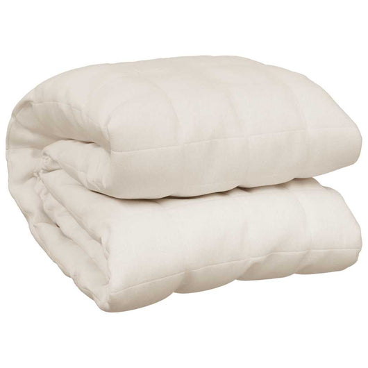 Coperta Ponderata Crema Chiaro 150x200 cm 11 kg Tessuto 350757