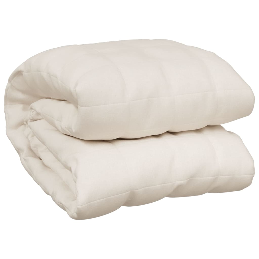 Coperta Ponderata Crema Chiaro 200x200 cm 13 kg Tessuto 350761