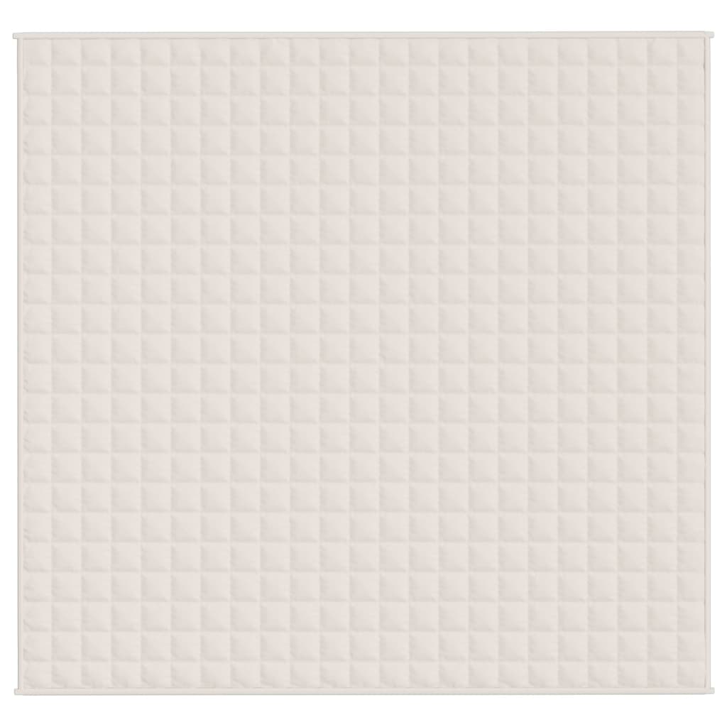 Coperta Ponderata Crema Chiaro 220x235 cm 11 kg Tessuto cod mxl 66974