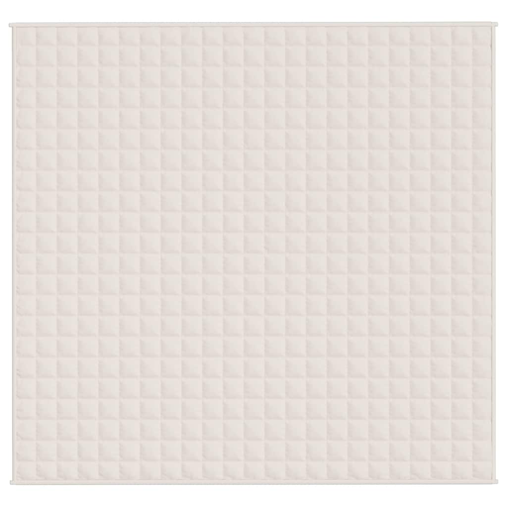 Coperta Ponderata Crema Chiaro 220x235 cm 11 kg Tessuto 350764