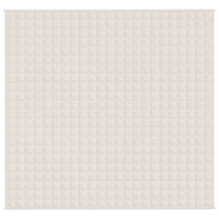 Coperta Ponderata Crema Chiaro 220x235 cm 15 kg Tessuto cod mxl 66982