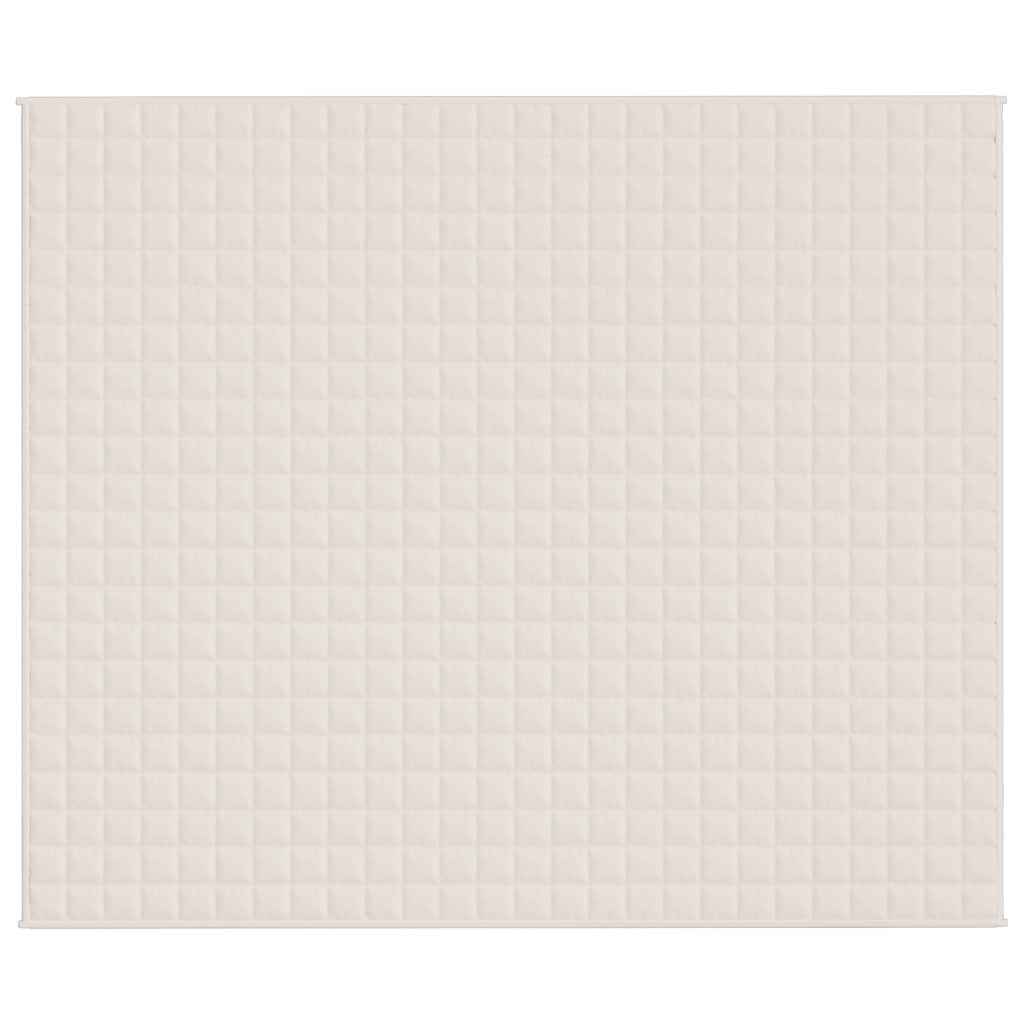 Coperta Ponderata Crema Chiaro 220x260 cm 15 kg Tessuto 350767