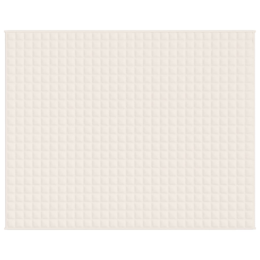 Coperta Ponderata Crema Chiaro 235x290 cm 15 kg Tessuto cod mxl 66978