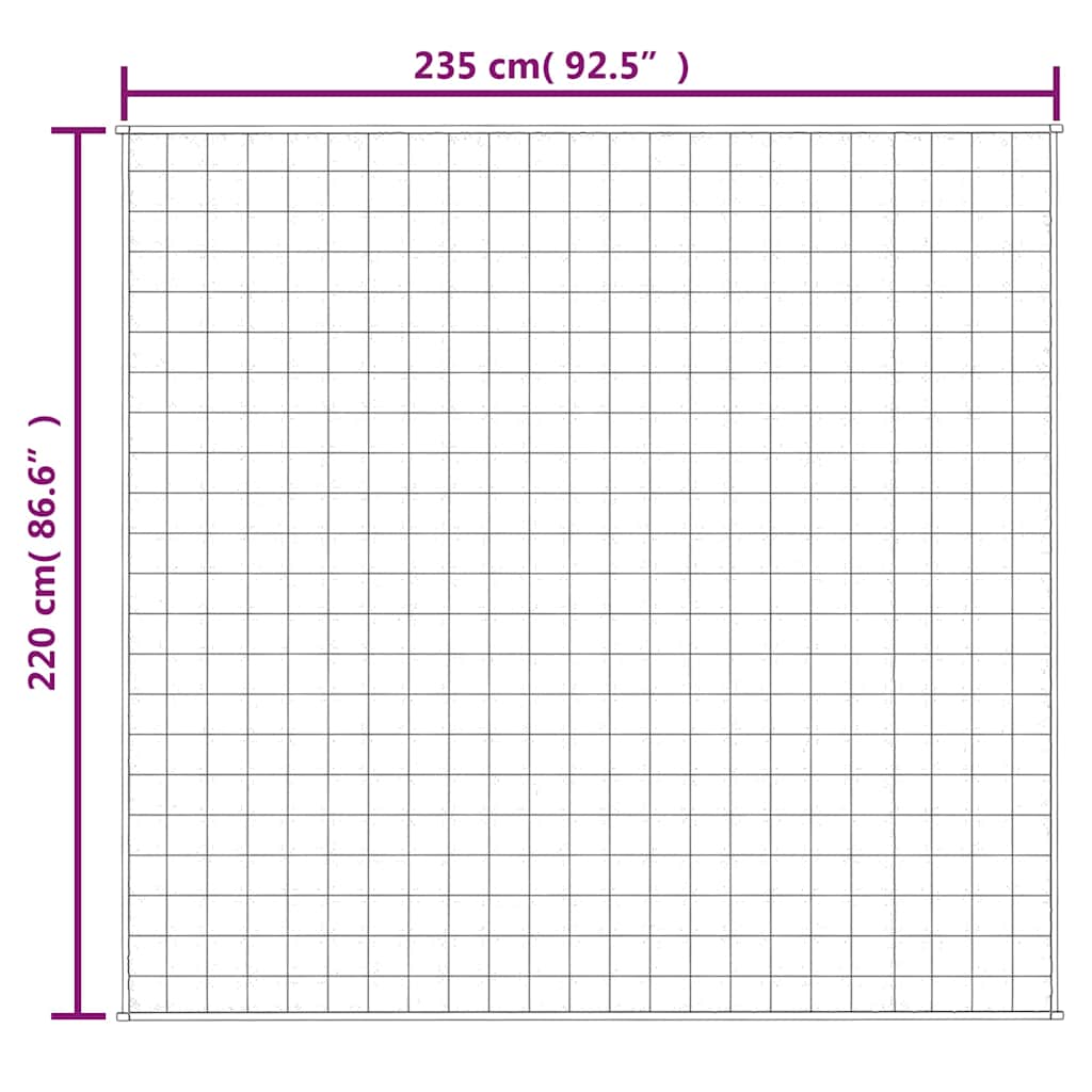 Coperta Ponderata Grigia 220x235 cm 11 kg Tessuto 350782