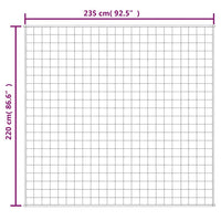 Coperta Ponderata Grigia 220x235 cm 11 kg Tessuto 350782