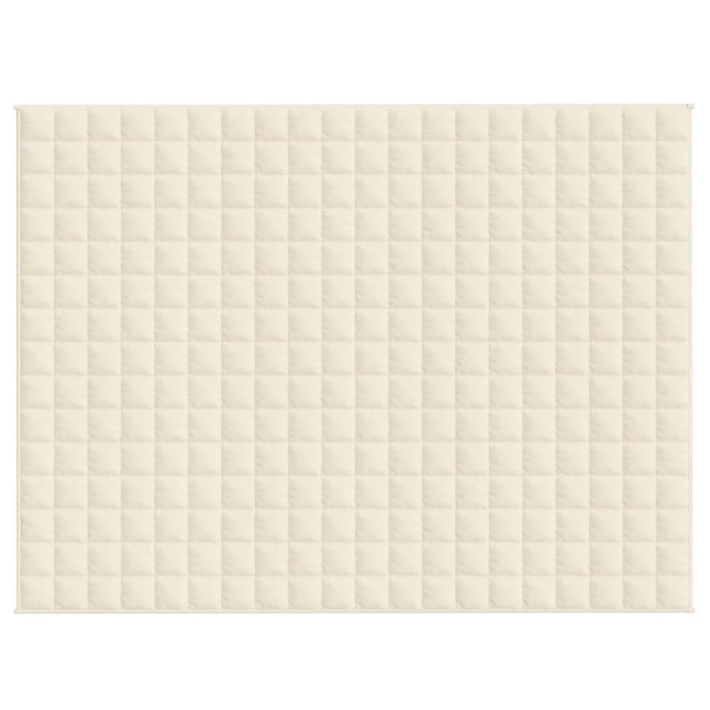 Coperta Ponderata Crema Chiaro 150x200 cm 11 kg Tessuto cod mxl 68448