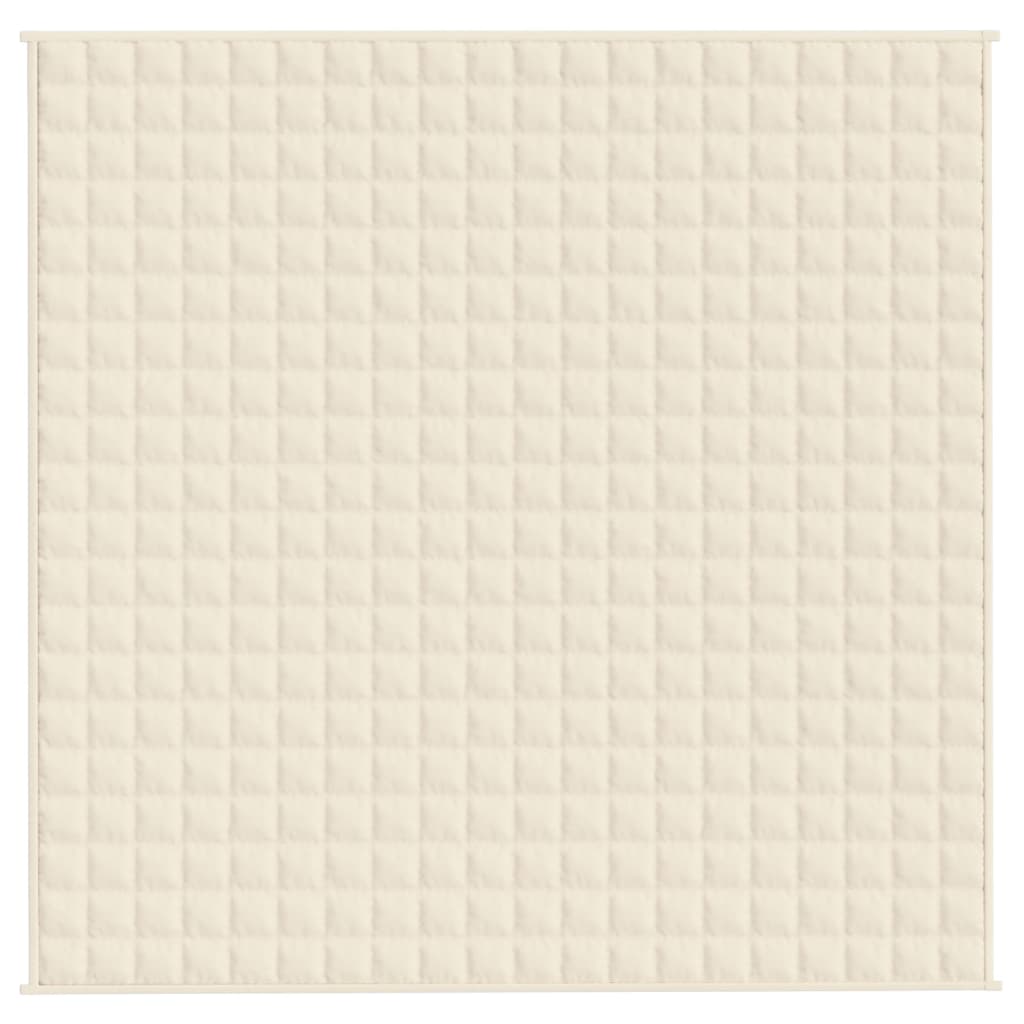 Coperta Ponderata Crema Chiaro 200x200 cm 9 kg Tessuto 350814
