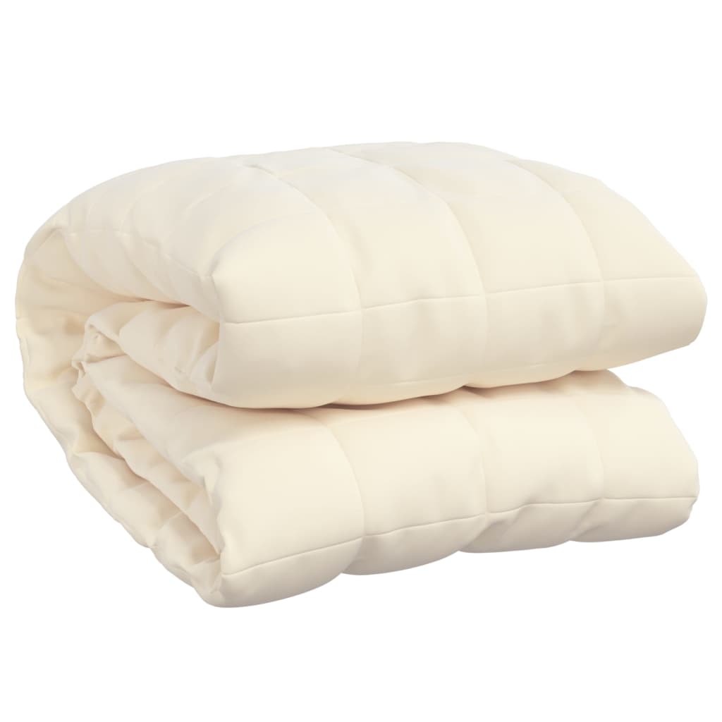 Coperta Ponderata Crema Chiaro 220x260 cm 15 kg Tessuto cod mxl 68417