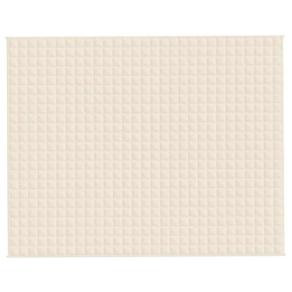 Coperta Ponderata Crema Chiaro 235x290 cm 11 kg Tessuto cod mxl 68418