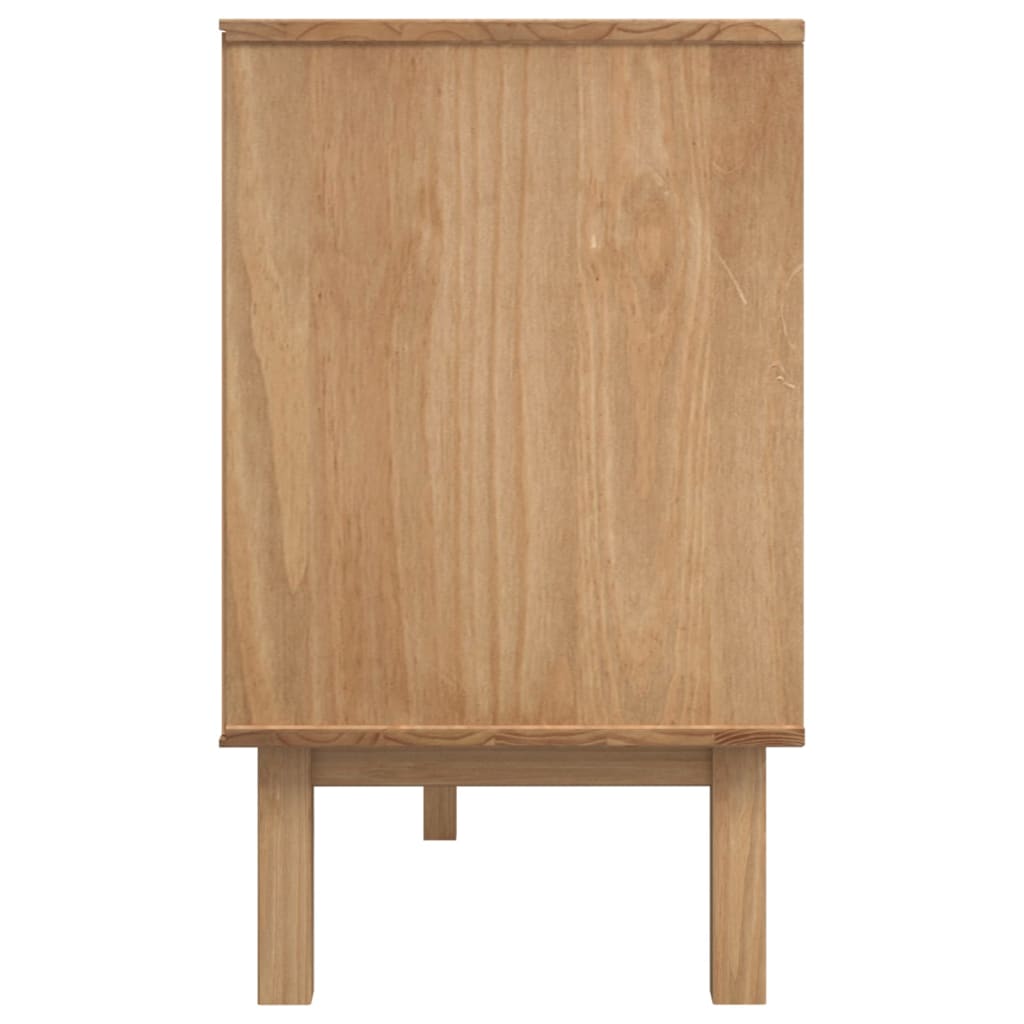 Credenza OTTA Marrone e Bianco 114x43x73,5 cm in Legno di Pino 351302