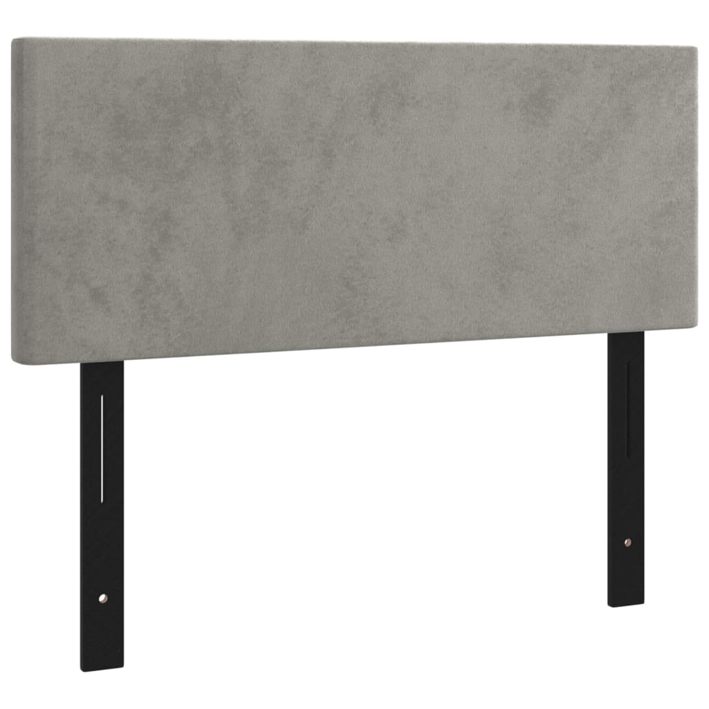 Testiera Grigio Chiaro 100x5x78/88 cm in Velluto 351131