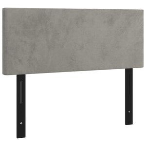 Testiera Grigio Chiaro 100x5x78/88 cm in Velluto 351131