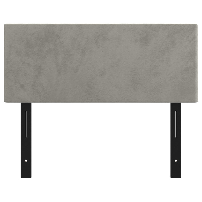 Testiera Grigio Chiaro 100x5x78/88 cm in Velluto 351131