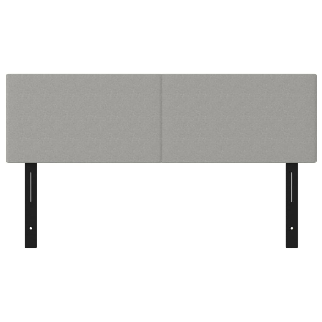 Testiere 2 pz Grigio Chiaro 72x5x78/88 cm in Tessuto 351133