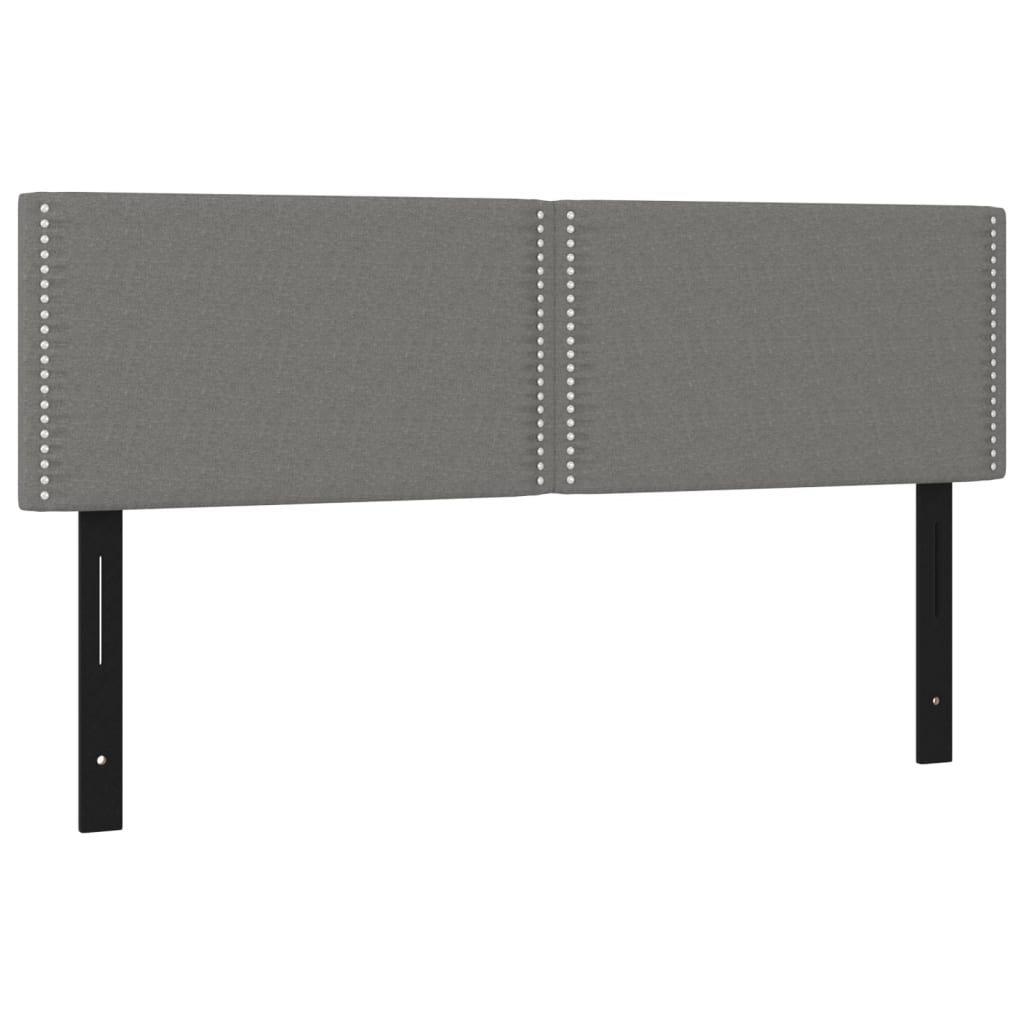 Testiere 2 pz Grigio Scuro 72x5x78/88 cm in Tessuto 351164