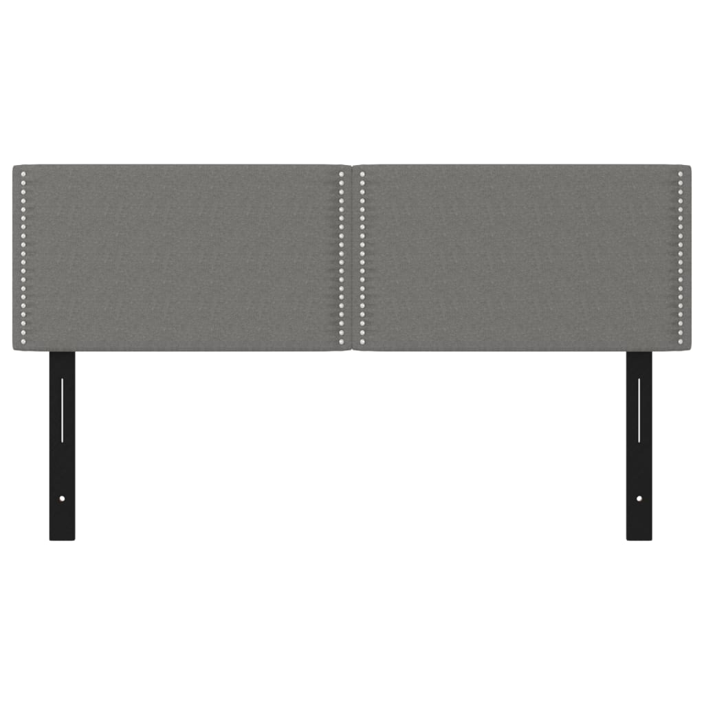 Testiere 2 pz Grigio Scuro 72x5x78/88 cm in Tessuto 351164