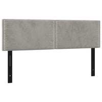 Testiere 2 pz Grigio Chiaro 72x5x78/88 cm in Velluto 351167